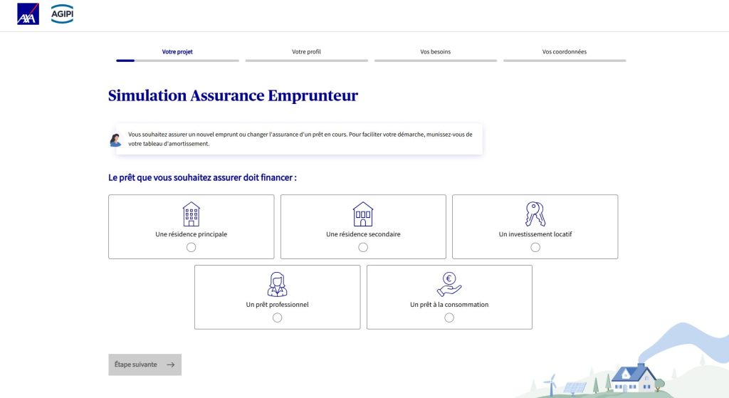 Simulateur assurance emprunteur